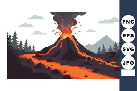 Image result for Exploding Volcano Landscape Simple