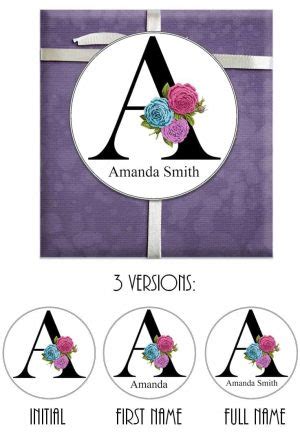 Free Custom Monogram Stickers