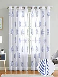 Buy LINENWALAS Cotton Linen Sheer Curtains 9 Feet Long Set of 2 ...