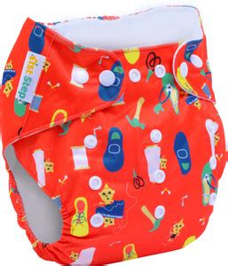 1st Step Size Adjustable Reusable Diaper With Diaper Liner - Orange ...