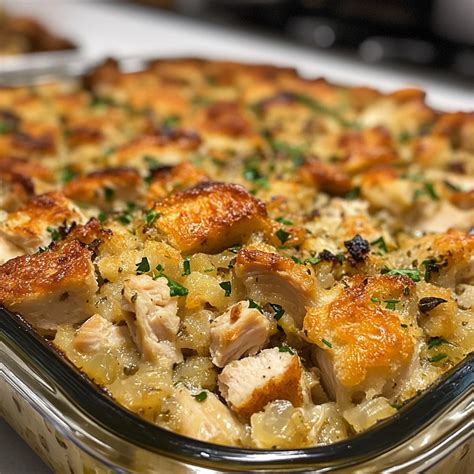 Hearty Chicken and Stuffing Casserole: Perfect Family Meal