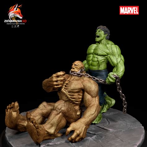📽️ The Incredible Hulk vs Abomination - Diorama 3D PRINTING・ 3D File ...
