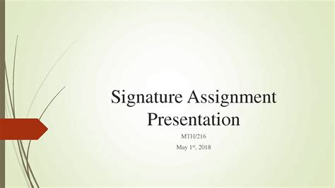Image result for Signature Assignment Examples