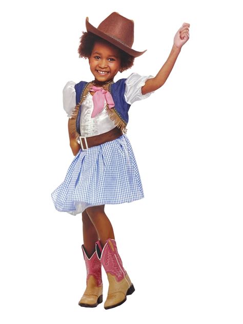 Halloween Girls Cowgirl Plaid Dress & Cowboy Hat Costume Small (4-6 ...