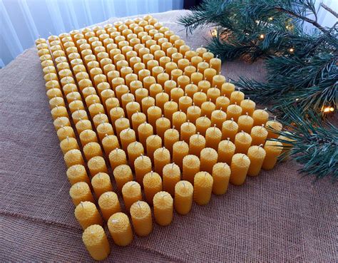 212 pcs Bees Wax Candles Bulk Pack 100 % Pure Beeswax Pillar Candles ...