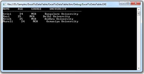 How to Read Excel Data in C# Using OleDbConnection Connection 的图像结果