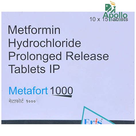 Metafort 1000 Tablet 15's Price, Uses, Side Effects, Composition ...