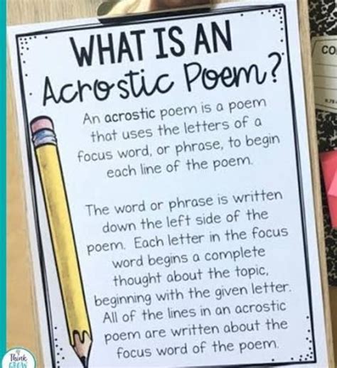 Acrostic poem. – Ask the students to write related words/sentences for ...