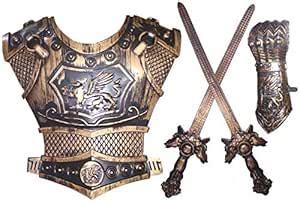 IndusBay® Bahubali Style Warrior Soldier Armor Set - 1 Armor Vest, 2 ...