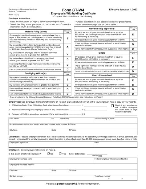 CT-W4 Form ≡ Fill Out Employee's Withholding Certificate