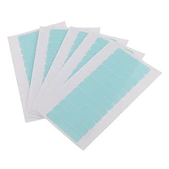 NF&E 60 Tabs Precut Super Double Sided Adhesive Tape Skin Weft or Tape ...