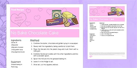 No-Bake Chocolate Cake Recipe