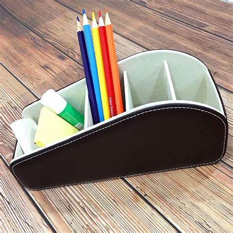 Buy Fosinz TV Media Storage Organizer Remote Control Holder Stable PU ...