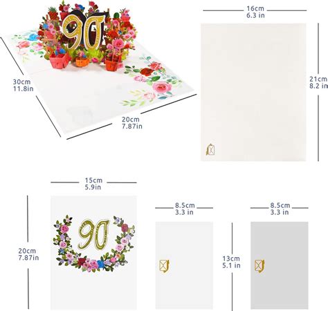 CNLITIHEKA 90th Birthday Card 3D Pop-Up Greeting Card Happy India | Ubuy