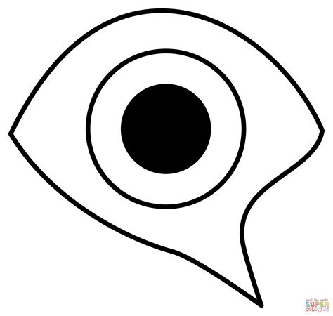 Eye in Speech Bubble Emoji coloring page | Free Printable Coloring Pages