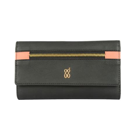 Pencil Black Large Three Fold Wallet