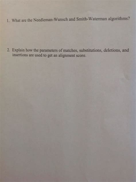 Needleman-Wunsch Tutorial 的图像结果