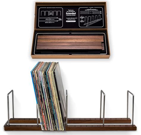 Buy 150 LP Vinyl Record Holder, Solid Walnut Vinyl Record Storage ...