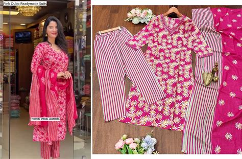 Pink Qubo Readymade Suits – Heriska