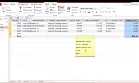 Image result for MS Access Create a Invoice