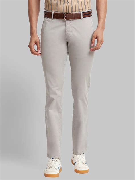 Men Grey Lrt Fit Solid Cotton Blend Trouser – MyRaymond