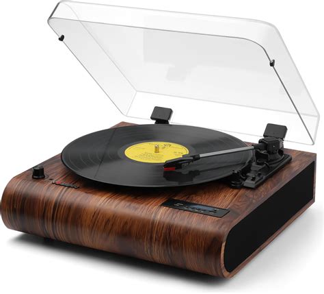 Amazon.com: Vintage 3-Speed Turntable Bluetooth Input Record Player ...