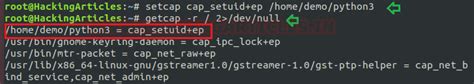 Linux Privilege Escalation using Capabilities - Hacking Articles