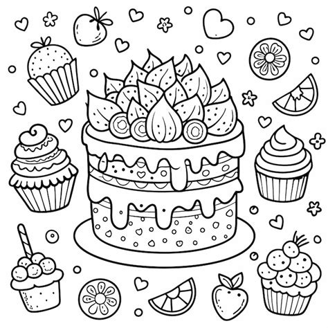 Images de Coloriages Desserts – Téléchargement gratuit sur Freepik
