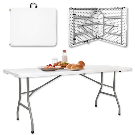 Snapklik.com : Byliable Folding Table 6ft Heavy Duty HDPE White Plastic ...