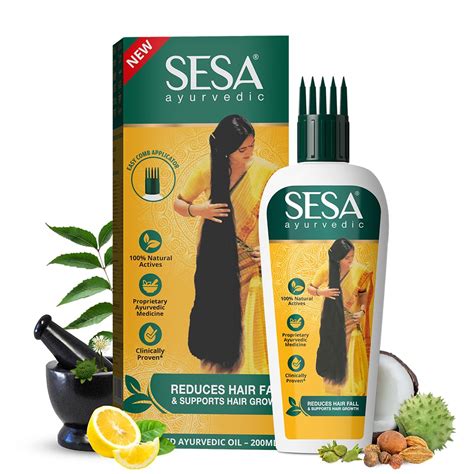 Buy SESA Ayurvedic Hair Oil With Bhringraj & 17 Rare Herbs With Coconut ...