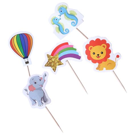 Kuber Industries Cupcake Toppers | Cardboard Cupcake Picks – GlobalBees ...