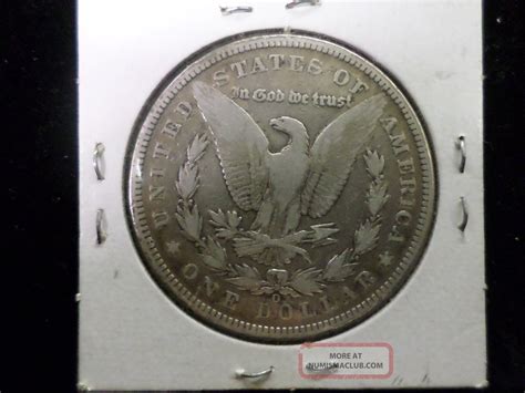 1895 - O Morgan Silver Dollar - Key Date Coin In Vg/f