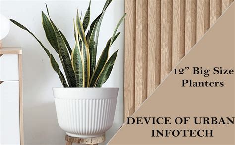 DEVICE OF URBAN INFOTECH 12 Inch Flower Pots Big Size Planters Indoor ...