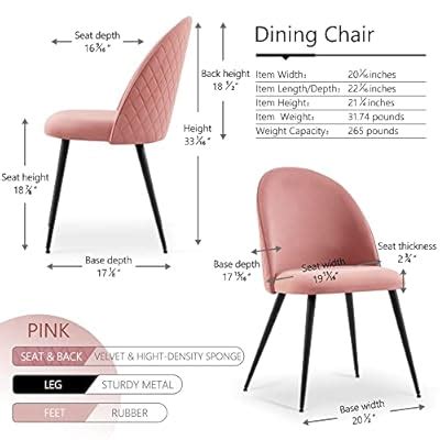 Buy Howtai Modern Dining Chairs Set of 2,Upholstered Accent Chair ...