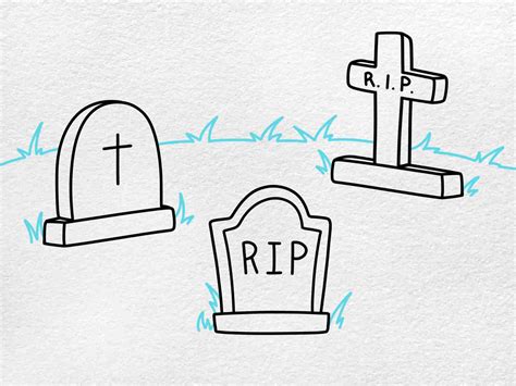 How To Draw A Graveyard Easy