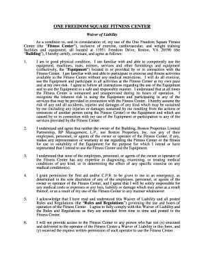 Fillable Online exercise facility informed consent agreement and waiver ...