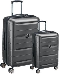 DELSEY Comete Polycarbonate Black (Large+Cabin) Combo Cabin & Check-in ...