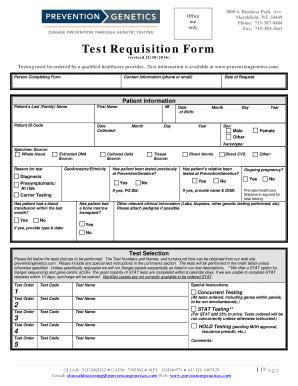 DNA Banking Forms - PGDNABank - PreventionGenetics - Fill and Sign ...