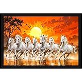 ARTAMORI 7 Running Horses Vastu Painting : Amazon.in: Home & Kitchen