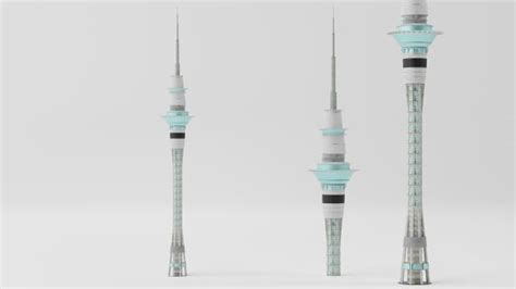 3D Model: Human Geography - Sky Tower NZ