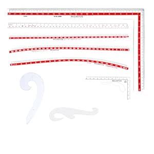 Recastos Fashion Designing Ruler and Curve Kit of 8 for Tailoring ...
