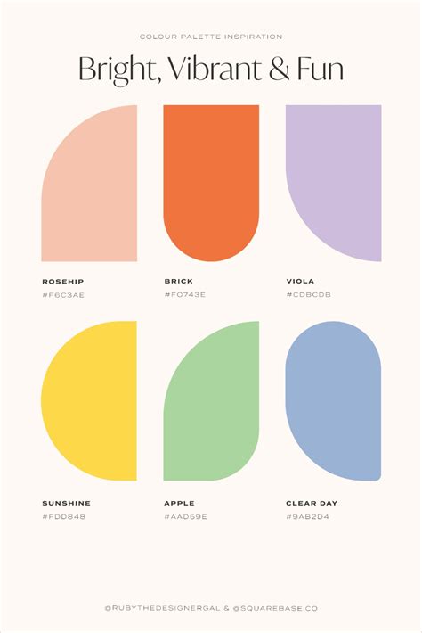 Five Vibrant and Bright Colour Palettes for your Brand or Squarespace ...