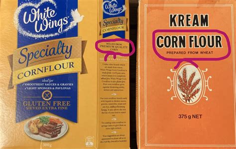 Is corn flour gluten free in Australia?