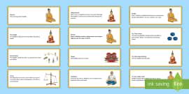 Buddhism Facts for Kids Flashcards - KS2 - Teaching Resource
