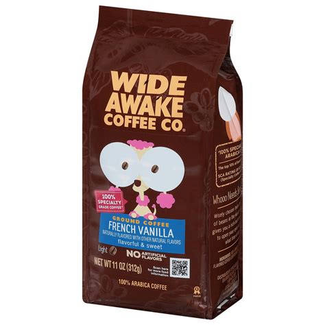 Wide Awake Coffee Co. Light Roast French Vanilla 100% Arabica Ground ...