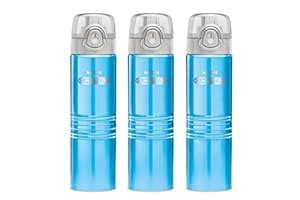 Milton Vogue Stainless Steel Fridge Water Bottle 750 ml Set of 3, Cyan ...