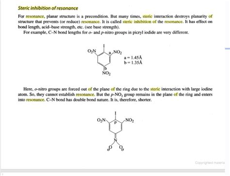 Sir explain 'sir effect' ( steric inhibition of resonance)