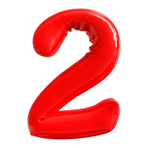 Red Bubble Number 2 46597719 PNG