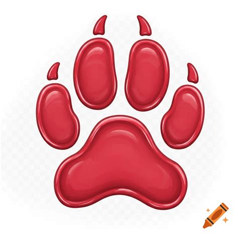 Dog paw print outline on Craiyon