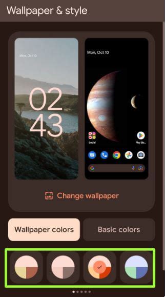 Image result for Android 12 Color Palette